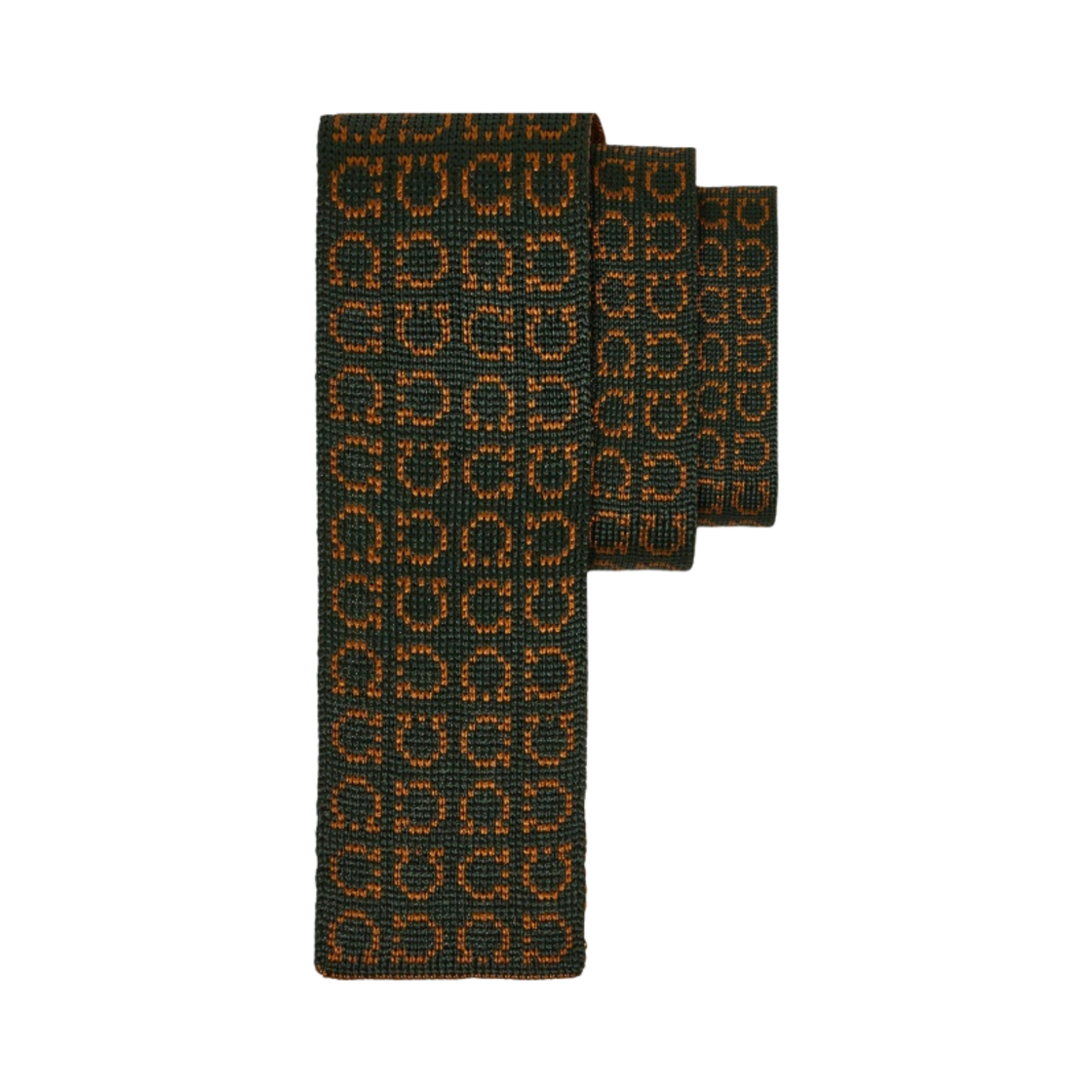 페라가모 실크 타이 다크 그린 오크라(Ferragamo Slik Tie Dark Green Ocra) - 1