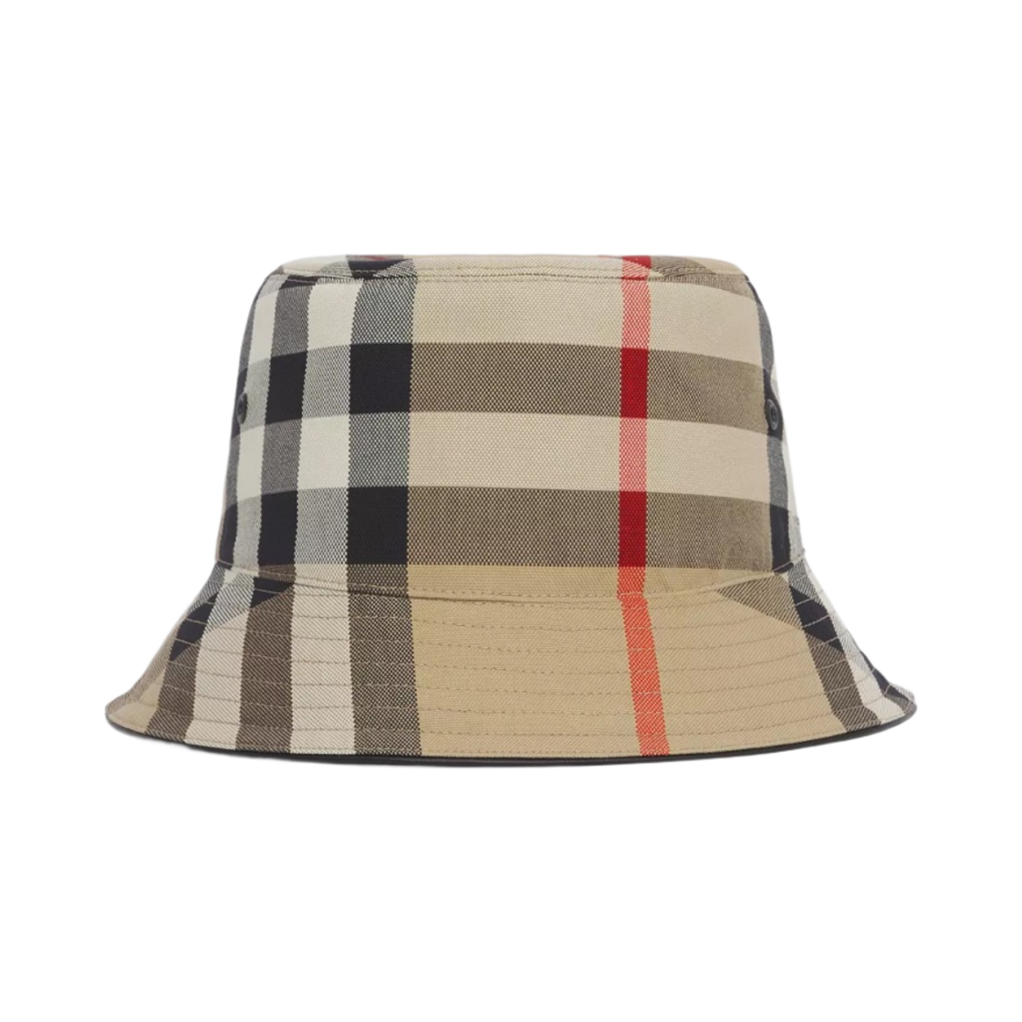 8050065 (W) Burberry Check Cotton Bucket Hat Archive Beige