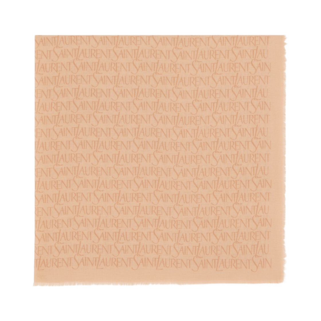 (W) 생로랑 라지 스퀘어 스카프 모달 & 캐시미어 베이지 라이트 브라운((W) Saint Laurent Large Square Scarf in Modal and Cashmere Beige Light Brown) - 1