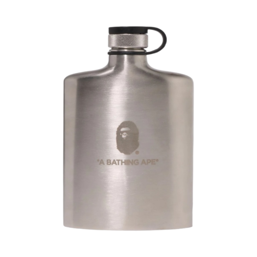 1J23-182-916 BAPE Medium GSI Hip Flask Silver