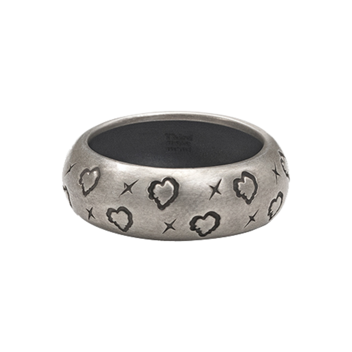 써드무브먼트 하트 심볼 링 앤티크 실버, 무광 사이즈 2(Third movement Heart Symbol Ring Antique Silver, Matte SIZE.2)