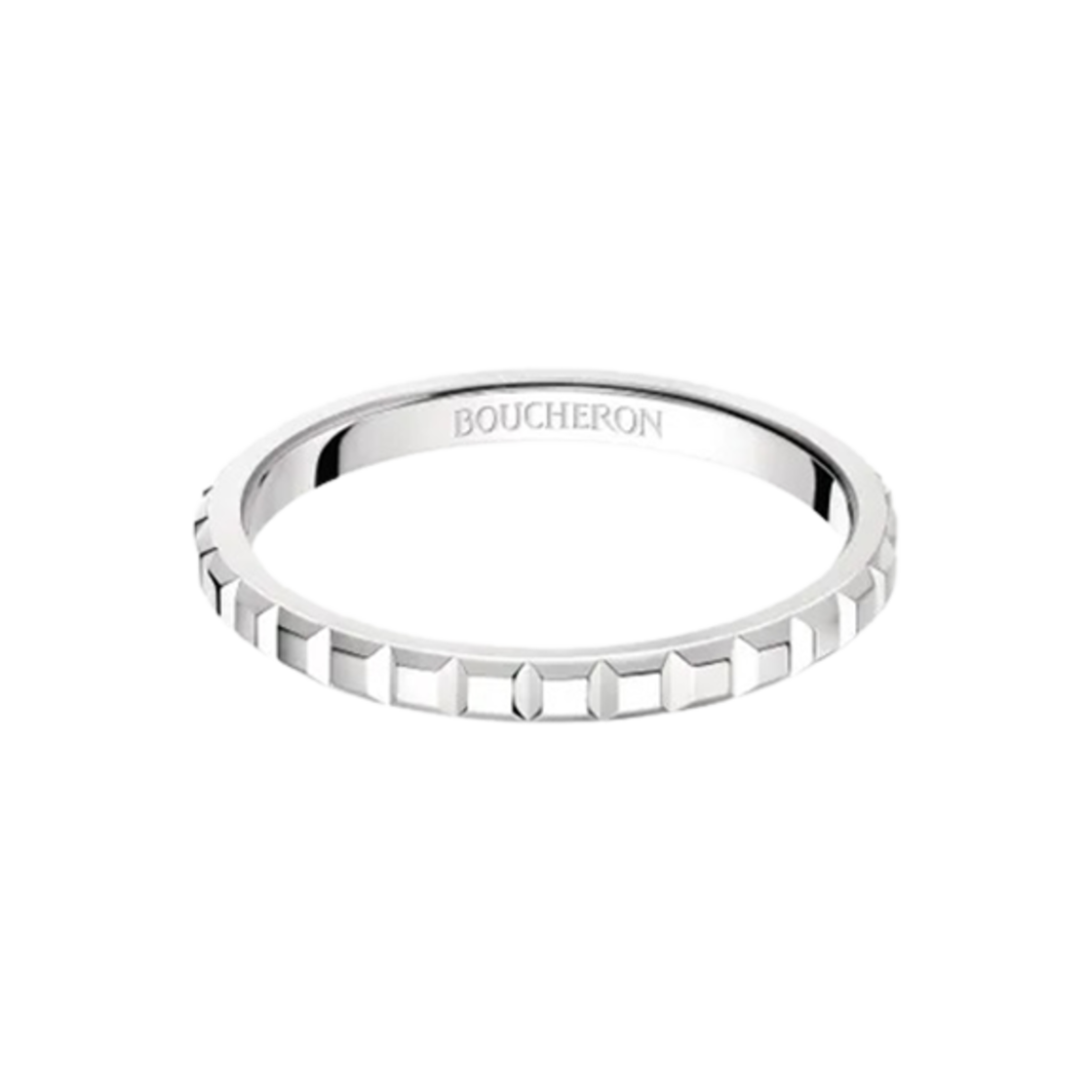 부쉐론 클루 드 파리 플래티넘 미니 웨딩 밴드 플래티넘(Boucheron Clou De Paris Platinum Mini Wedding Band Platinum)