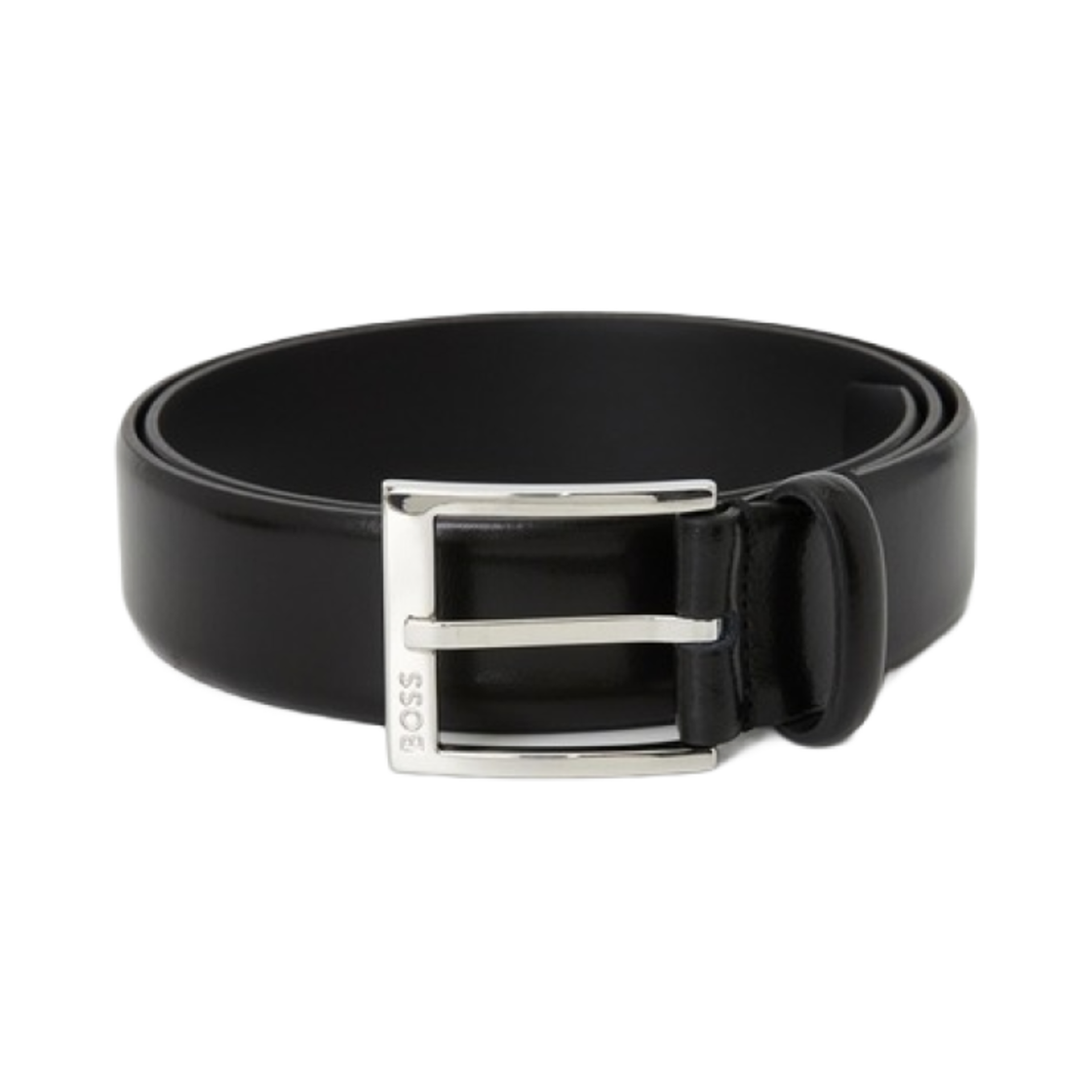 50482241-001 Hugo Boss Italian Leather Belt with Branded Buckle Black