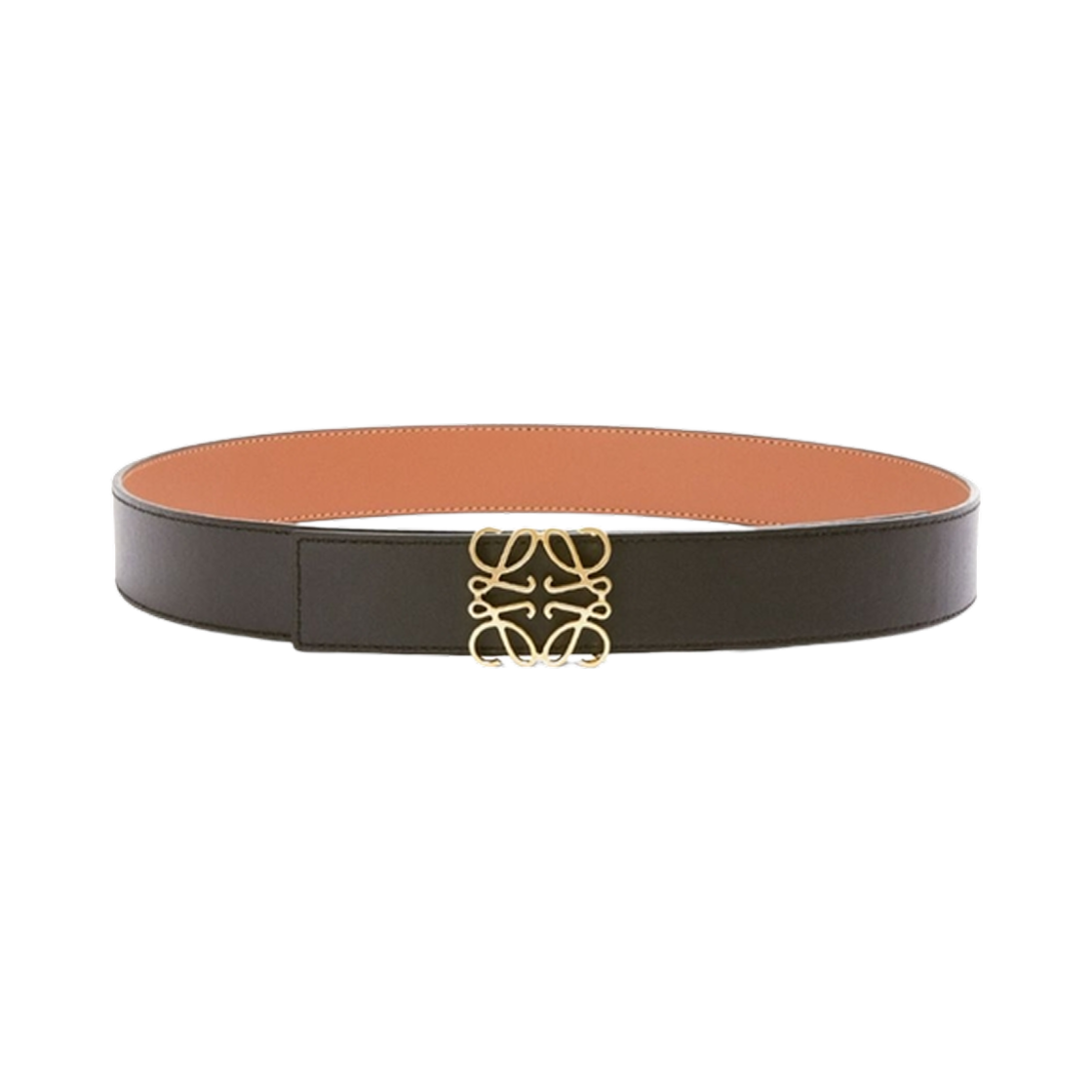 로에베 스무스 카프스킨 리버시블 아나그램 벨트 탄 블랙(Loewe Reversible Anagram Belt in Smooth Calfskin Tan Black) - 1