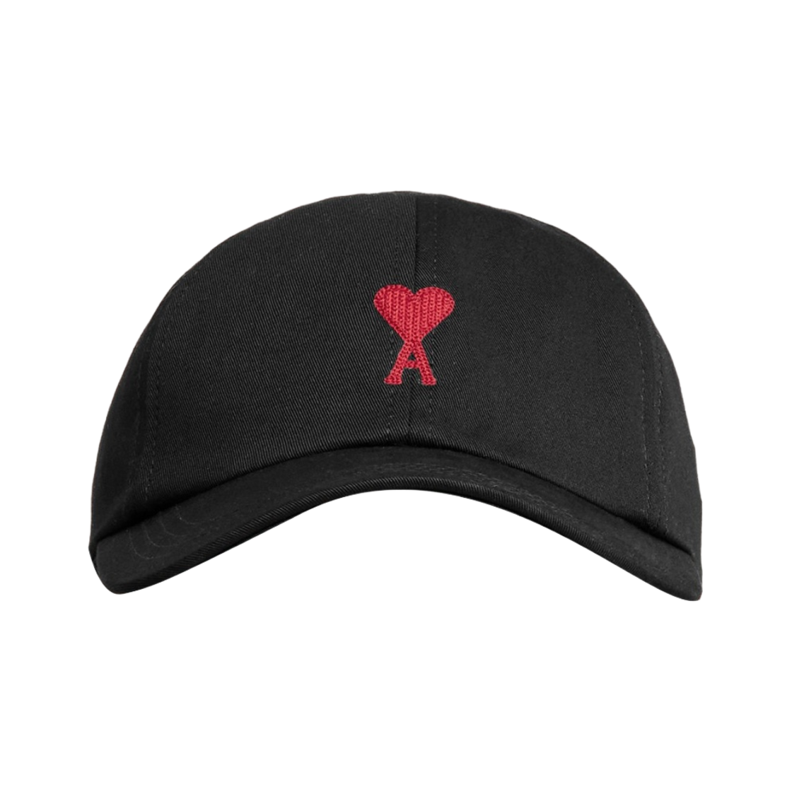아미 스몰 하트 로고 자수 캡 블랙(AMI de Coeur Embroidery Cap Black)