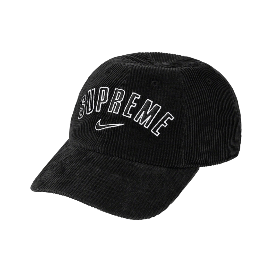 슈프림 x 나이키 아크 코듀로이 6-패널 캡 블랙 - 22SS(Supreme x Nike Arc Corduroy 6-Panel Black - 22SS)