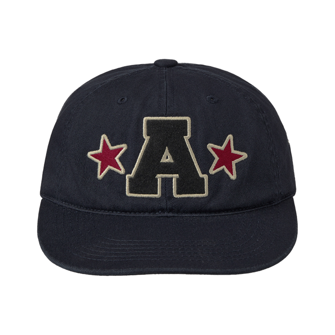 에이이에이이 워시드 캐피탈 로고 캡 네이비(AEAE Washed Capital Logo Cap Navy)