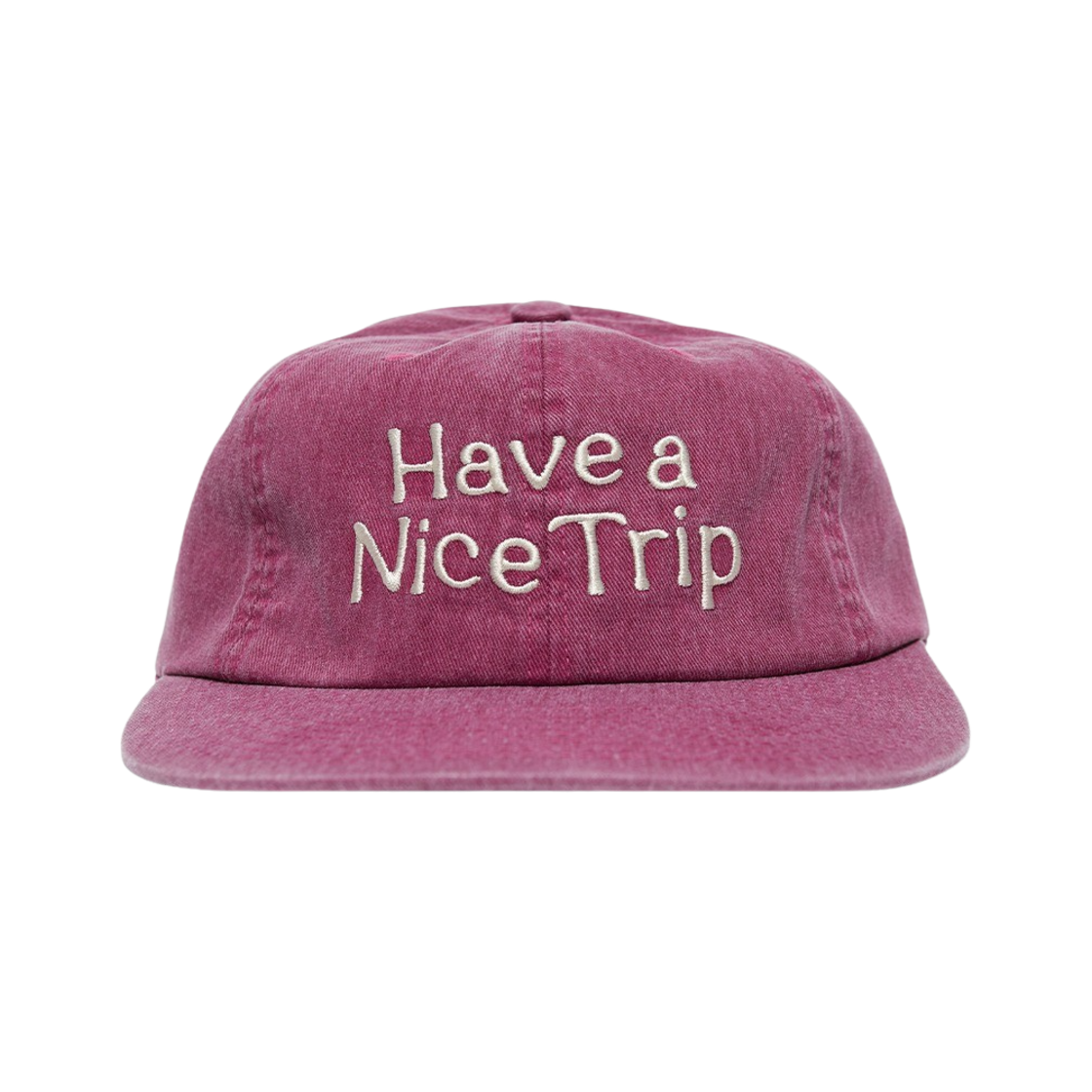 헬로선라이즈 해브 어 나이스 트립 로고 6패널 캡 버건디