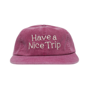 Hello Sunrise Have a Nice Trip Logo 6Panel Cap Burgundy