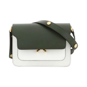 Marni Saffiano Medium Trunk Bag Gazebo Lily White Pumpkin