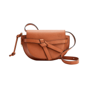 Loewe Mini Gate Dual Bag in Pebble Grain Calfskin Tan