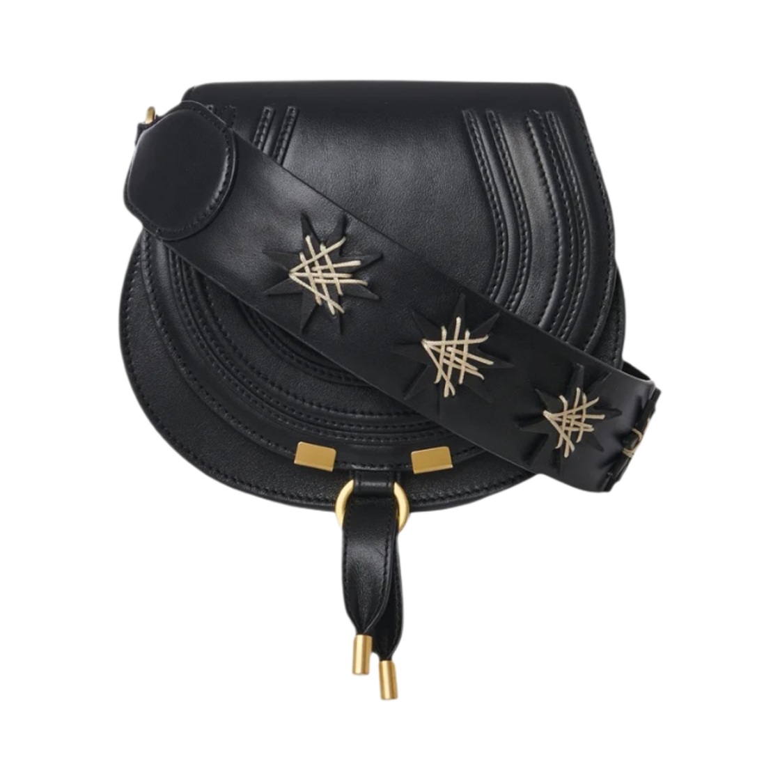 끌로에 마르씨 스몰 새들백 블랙(Chloe Marcie Small Saddle Bag Black) - 1