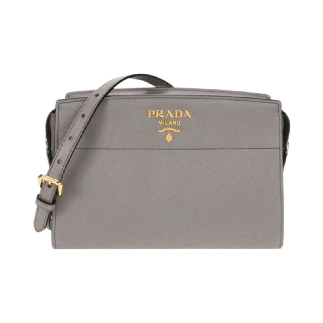 1BH104-2EDV-F0572 Prada Saffiano Leather Crossbody Bag Clay Grey
