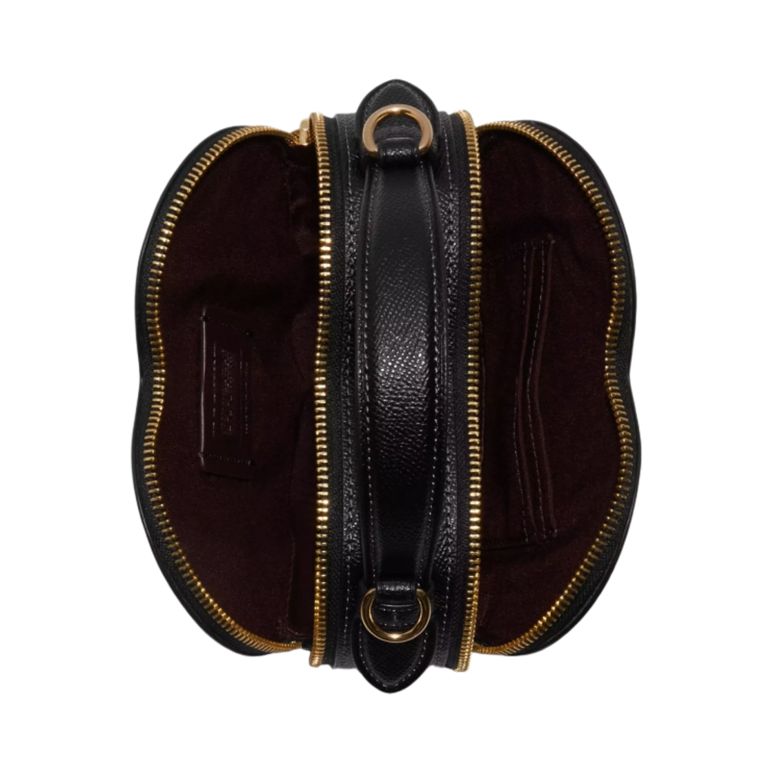 코치 크로스그레인 레더 하트 크로스바디백 골드 블랙(Coach Crossgrain Leather Heart Crossbody Bag Gold Black) - 3