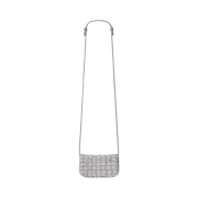 COS Quilted Crossbody Messenger Bag Light Grey