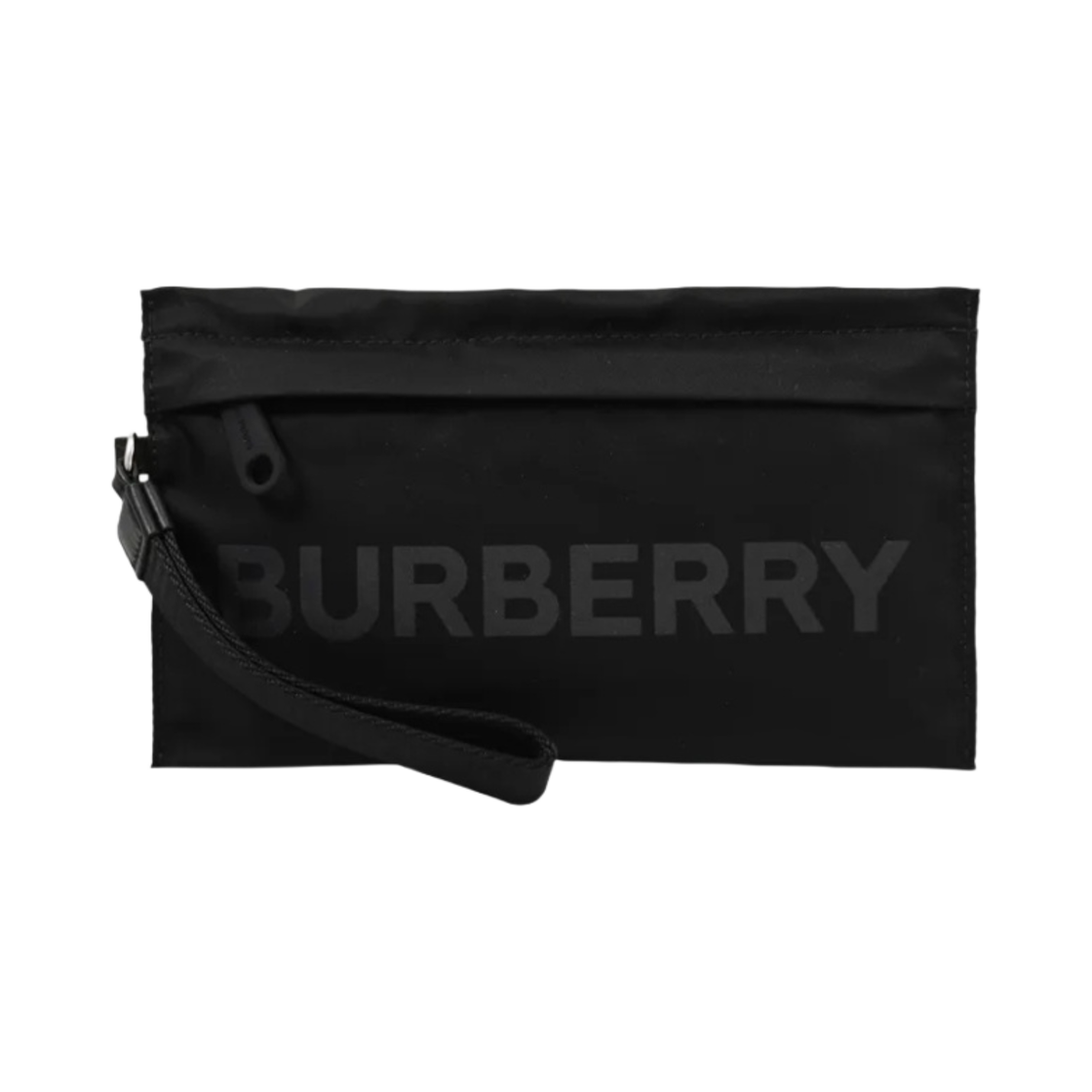 8052840 Burberry Logo Print Nylon Zip Pouch Black