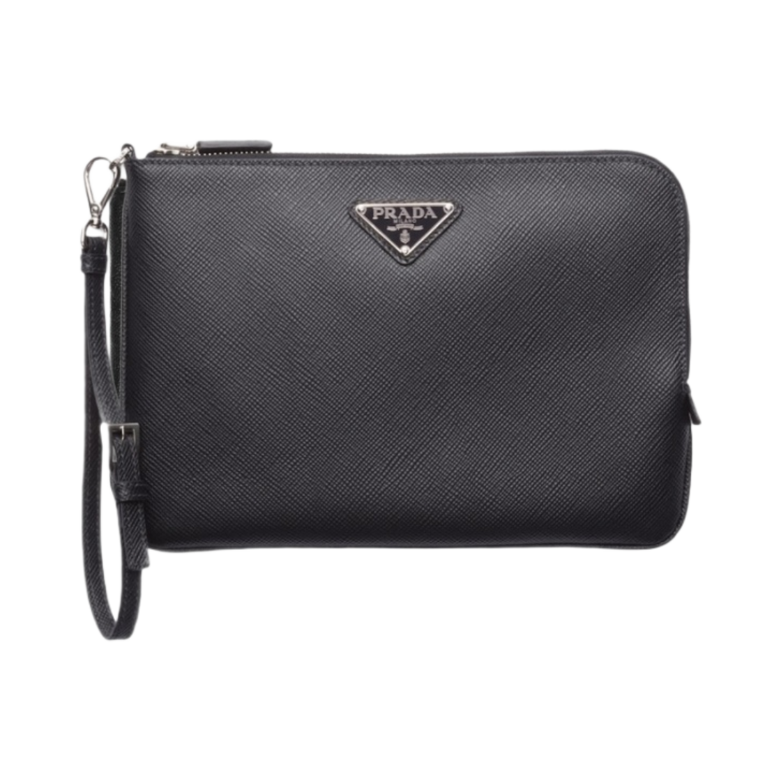프라다 스몰 사피아노 레더 파우치 블랙(Prada Small Saffiano Leather Pouch Black) - 1