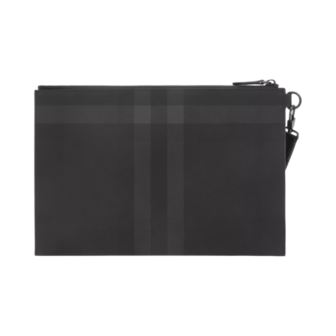버버리 체크 라지 지퍼 파우치 차콜(Burberry Check Large Zip Pouch Charcoal) - 3