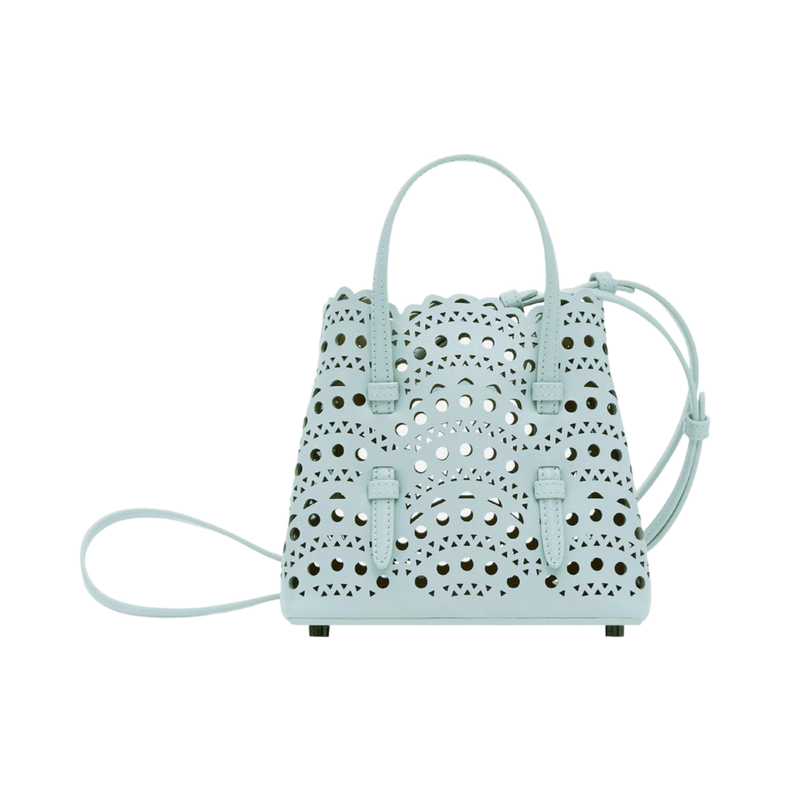 알라이아 비엔 웨이브 럭스 카프스킨 미나 20 백 그레이 그린(Alaia Mina 20 Bag in Vienne Wave Lux Calfskin Grey Green) - 3