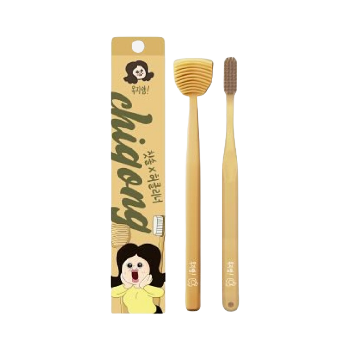 - Bbangbbang Okji Toothbrush & Tongue Cleaner (Set of 2)