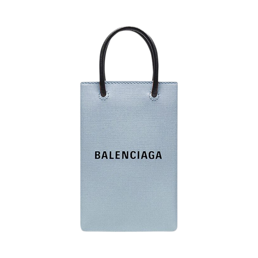 Balenciaga Mini Shopping Bag Phone Holder Blue Grey