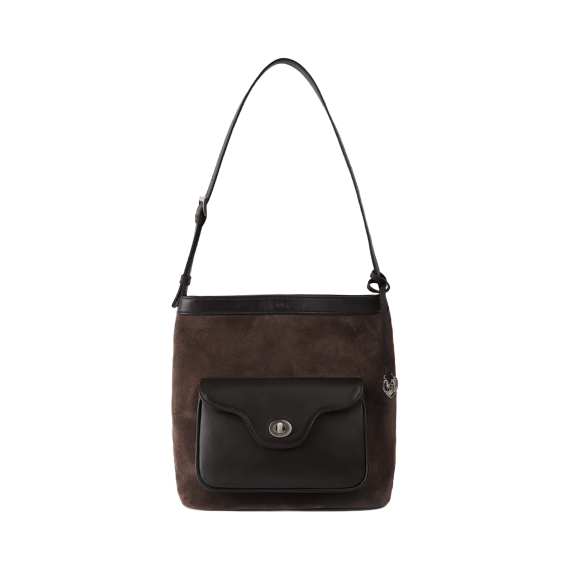 324524_NEW APOA Suave Leather Bucket Bag Suede Brown