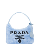 Prada Re-Edition 2000 Terry Mini Bag Celeste Black