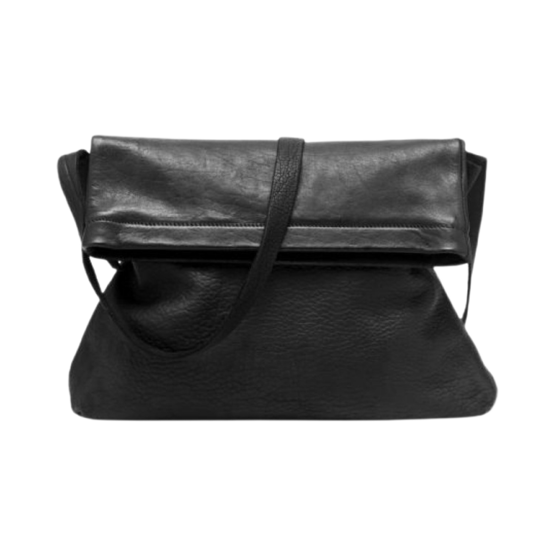 CR3 Guidi CR3 Soft Horse Full Grain CV Small Messenger Shoulder Bag Black