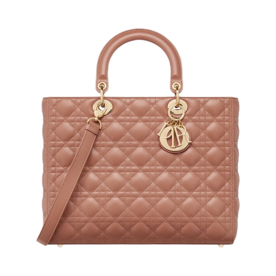 디올 라지 레이디 백 까나쥬 램스킨 블러쉬(Dior Large Lady Bag Cannage Lambskin Blush) - 1