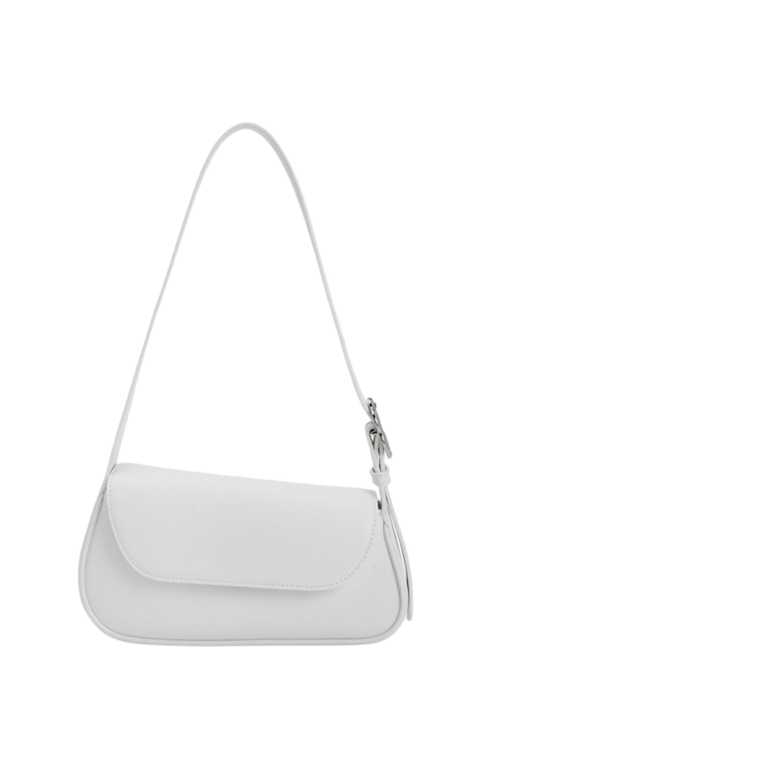찰스앤키스 페트라 애스메트릭 프론트 플랩백 화이트(Charles & Keith Petra Asymmetrical Front Flap Bag White)