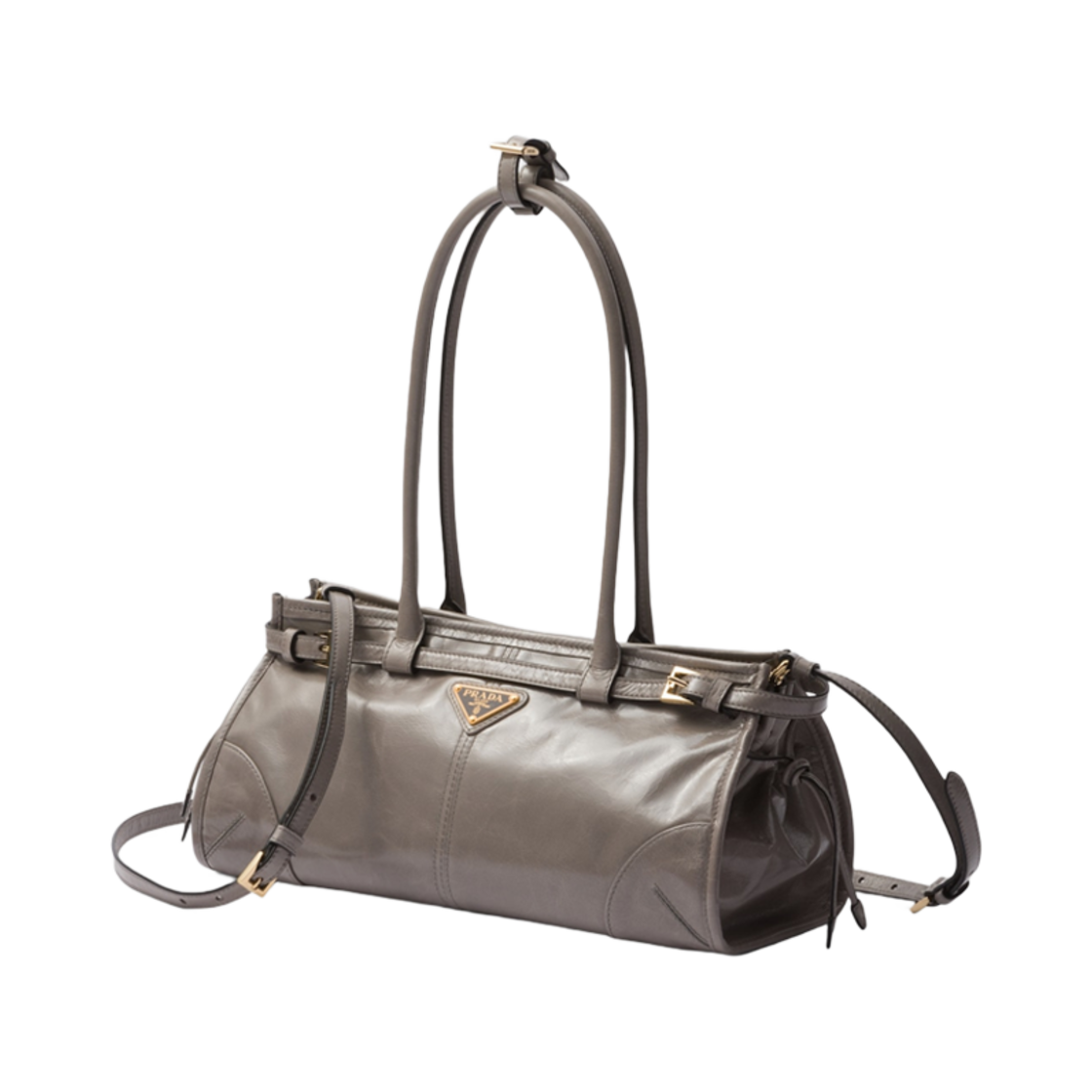 프라다 미디움 레더 핸드백 퓨터(Prada Medium Leather Handbag Pewter) - 2