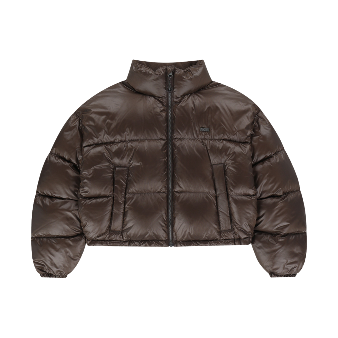 H244WLCJP050BR HDEX Womens Glossy Crop Puffer Brown