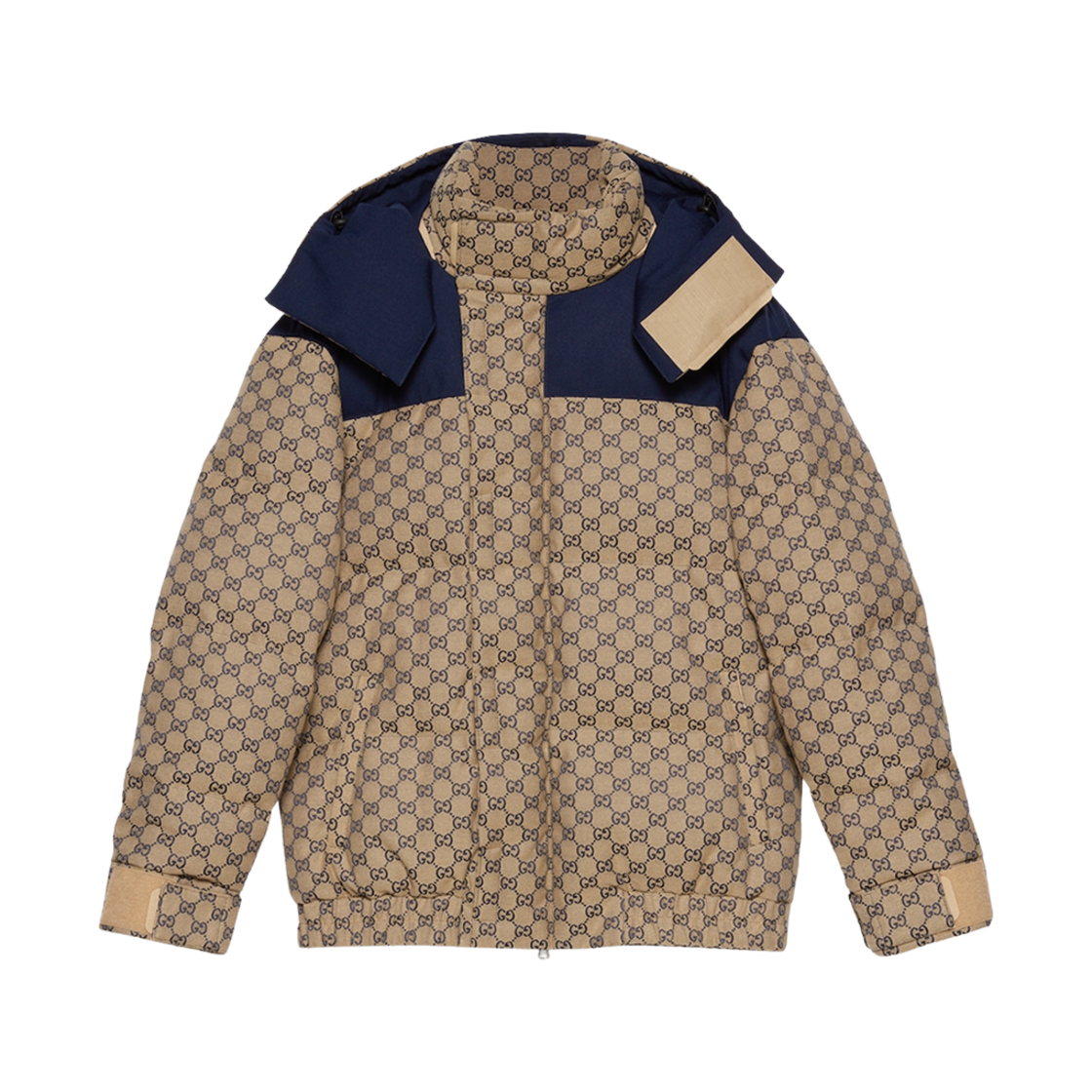 783100-Z8BRQ-9120 Gucci GG Canvas Down Jacket Beige Blue