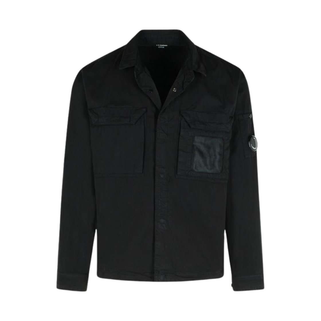 18CMOS142A110143G999 C.P. Company Organic Gabardine Lens Overshirt Black - 25SS