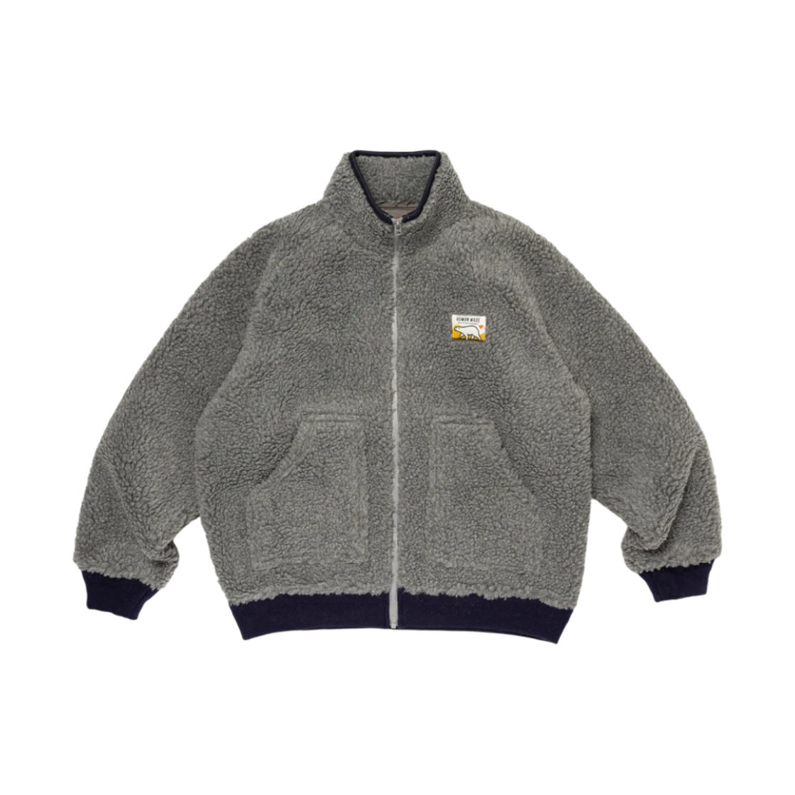 HM26JK035 Human Made Boa Fleece Jacket Gray