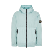 Stone Island 40522 Crinkle Reps Nylon Garment Dyed Hooded Jacket Sky Blue - 23SS