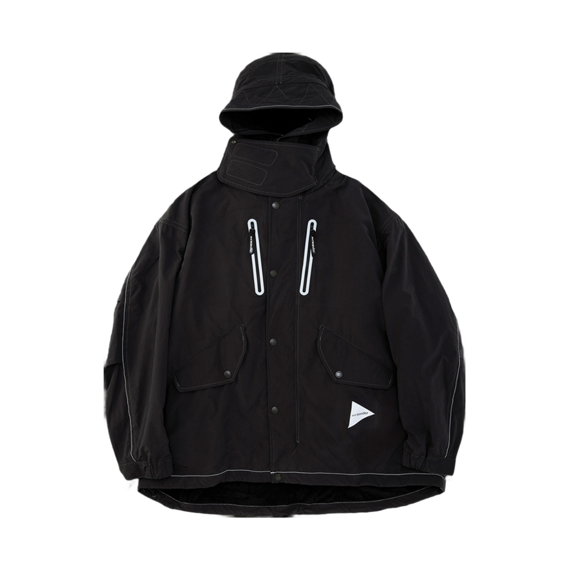 W31D6FT003_BK and wander Fishtail Octa Coat