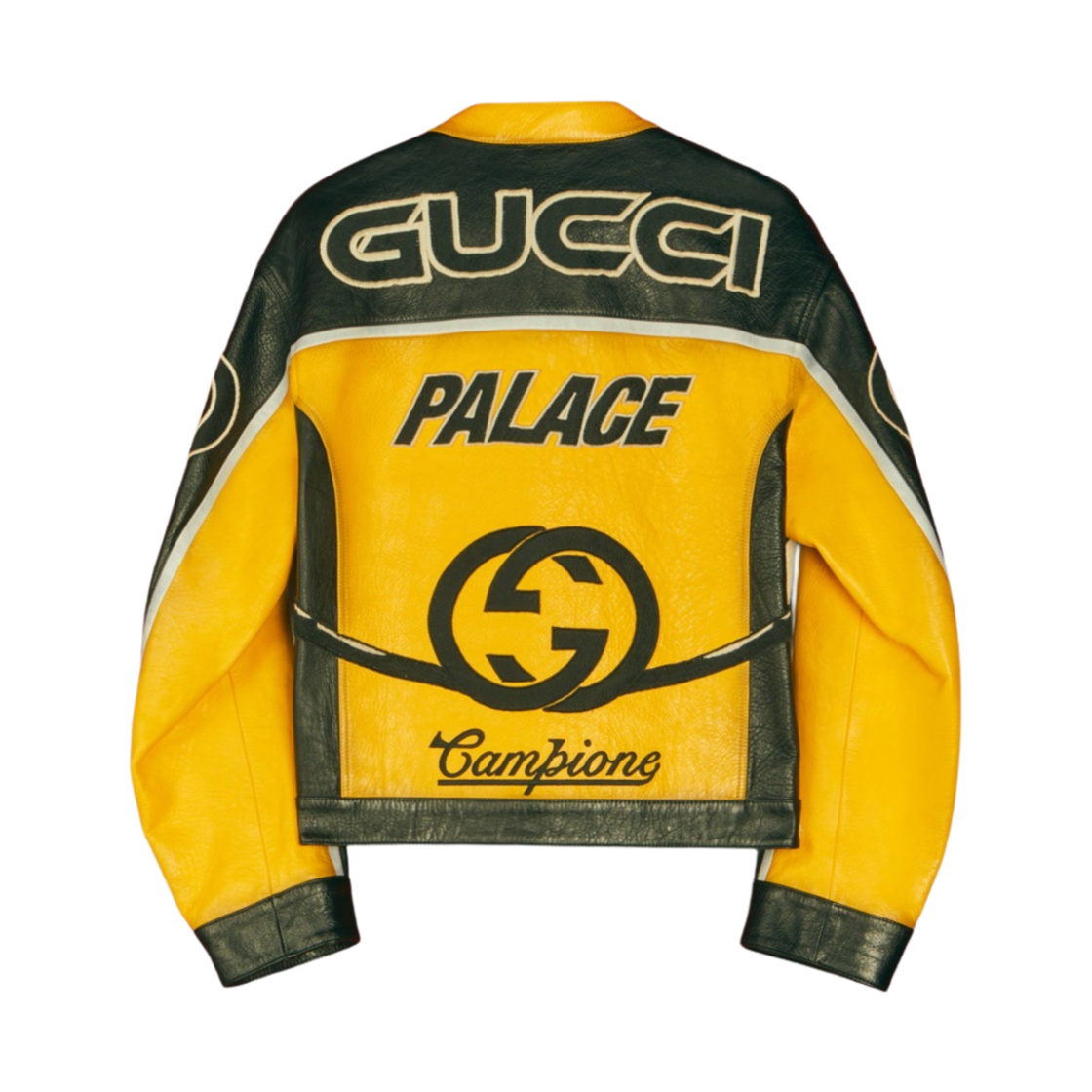 팔라스 x 구찌 자수 패치 레더 자켓 블랙 - 22FW(Palace x Gucci Leather Jacket with Embroideries and Patches Black) - 2