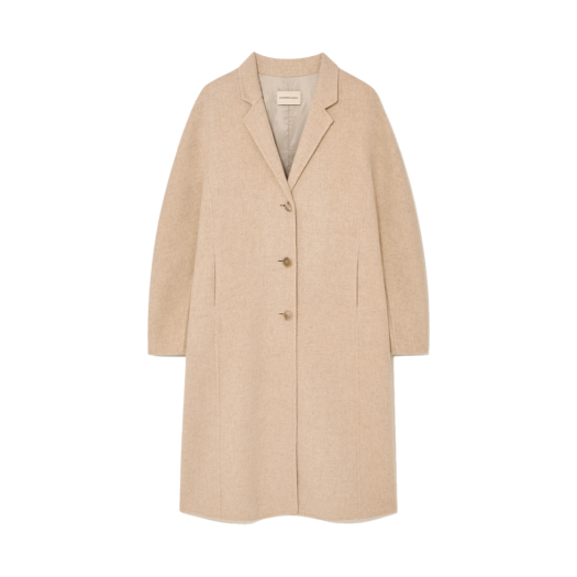 P0000EJZ Kindersalmon Women Cocoon Handmade Coat Oatmeal