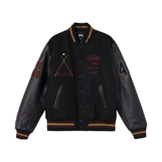 스투시 서프맨 스타디움 자켓 블랙 | Stussy | KREAM