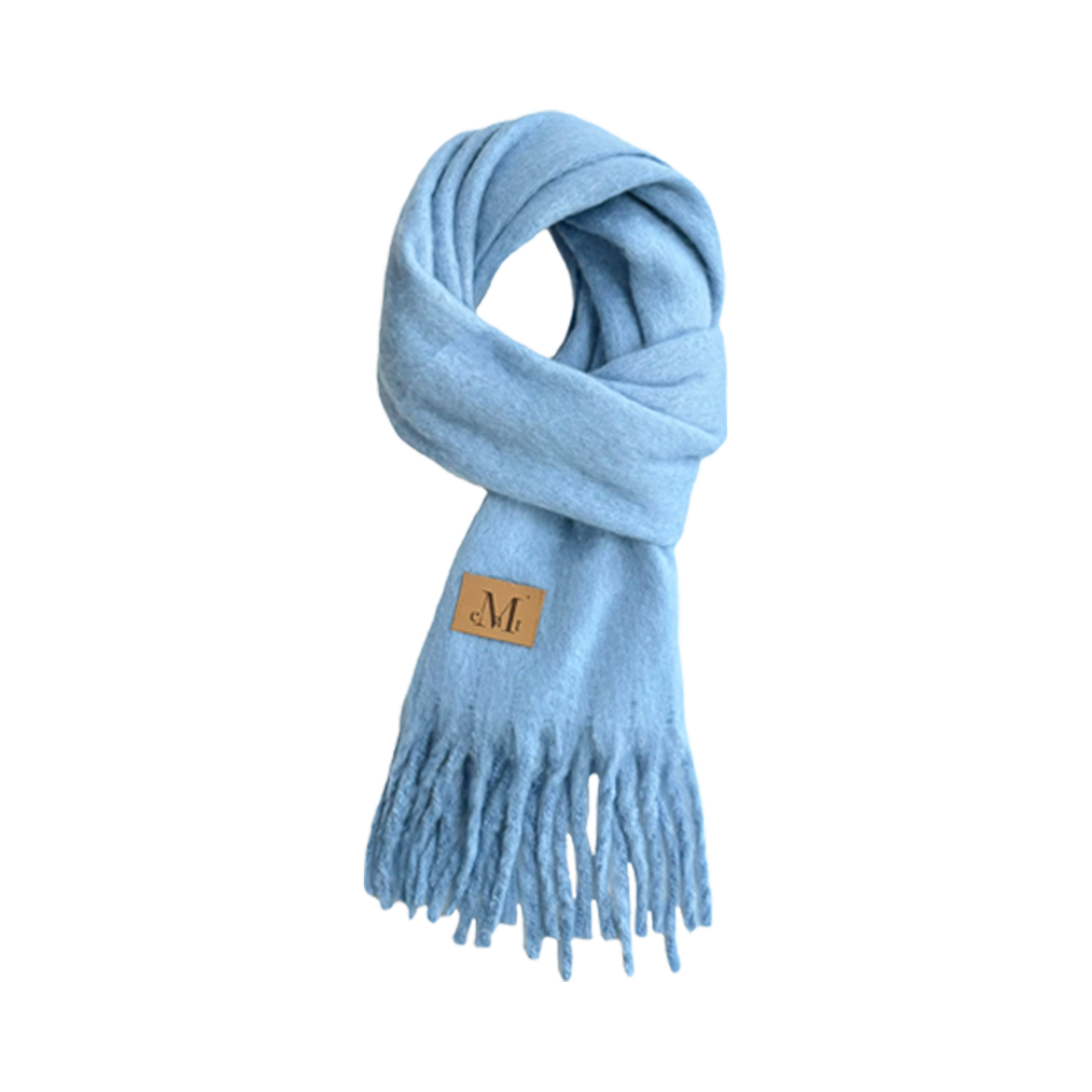 P00000IT_S MUCENT Signature Muffler Brown Leather Patch Long Sora