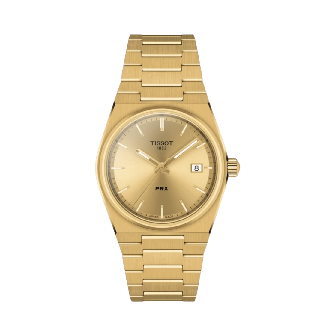 T1372103302100 Tissot PRX 35mm Quartz Steel Champagne Gold