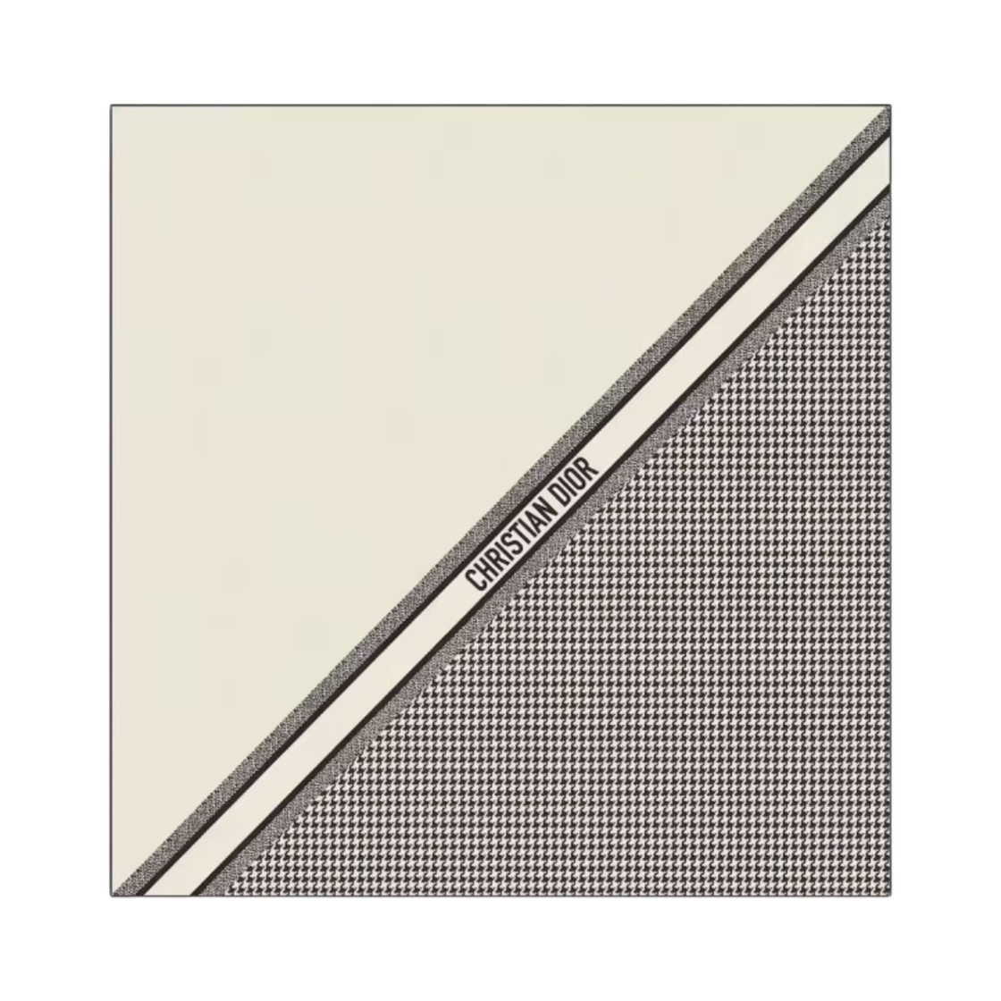 (W) 디올 30 몽테뉴 70 스퀘어 스카프 실크 트윌 아이보리 블랙((W) Dior 30 Montaigne 70 Square Scarf Silk Twill Ivory Black) - 1