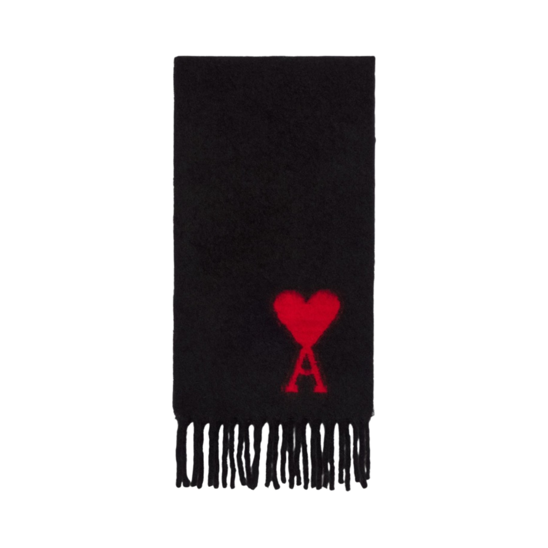 아미 오버사이즈 하트 로고 머플러 블랙(AMI de Coeur Oversize Muffler Black)