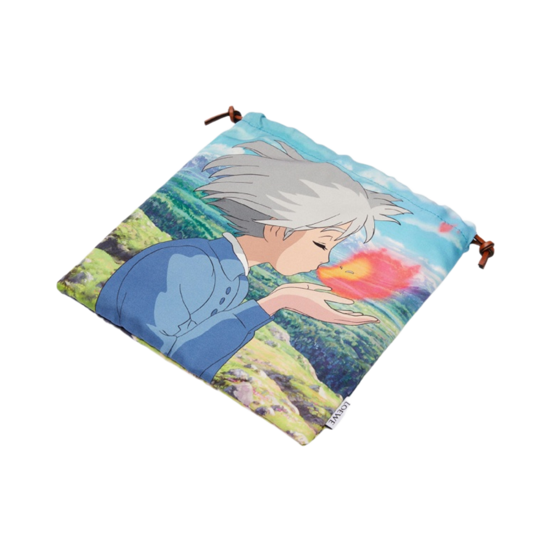 로에베 x 하울의 움직이는 성 캘시퍼 드로우스트링 파우치 캔버스 멀티컬러(Loewe x Howl's Moving Castle Calcifer Drawstring Pouch in Canvas Multicolor) - 3