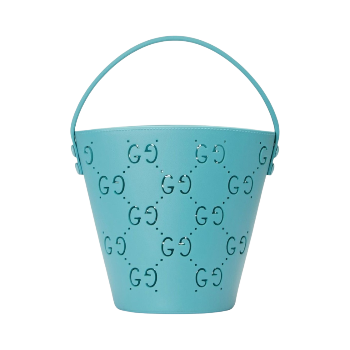 (키즈) 구찌 GG 러버 탑 핸들백 라이트 블루((Kids) Gucci GG Rubber Top Handle Bag Light Blue) - 2
