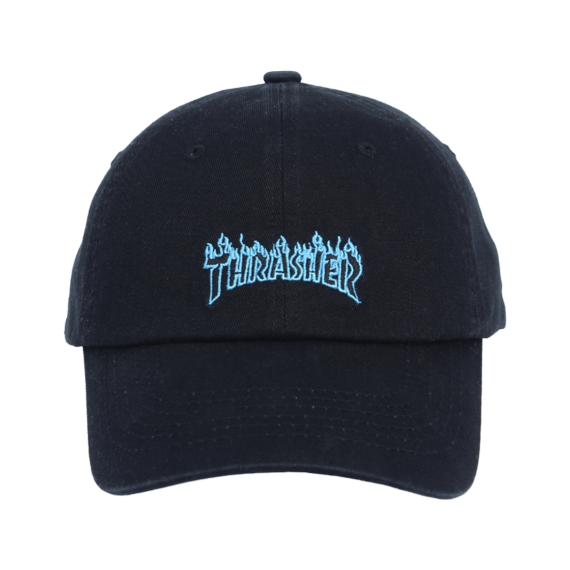 트레셔 플레임 코튼 볼캡 블랙(THRASHER Flame Cotton Ball Cap Black)