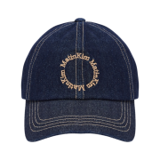 Matin Kim Denim Circle Logo Ball Cap Blue
