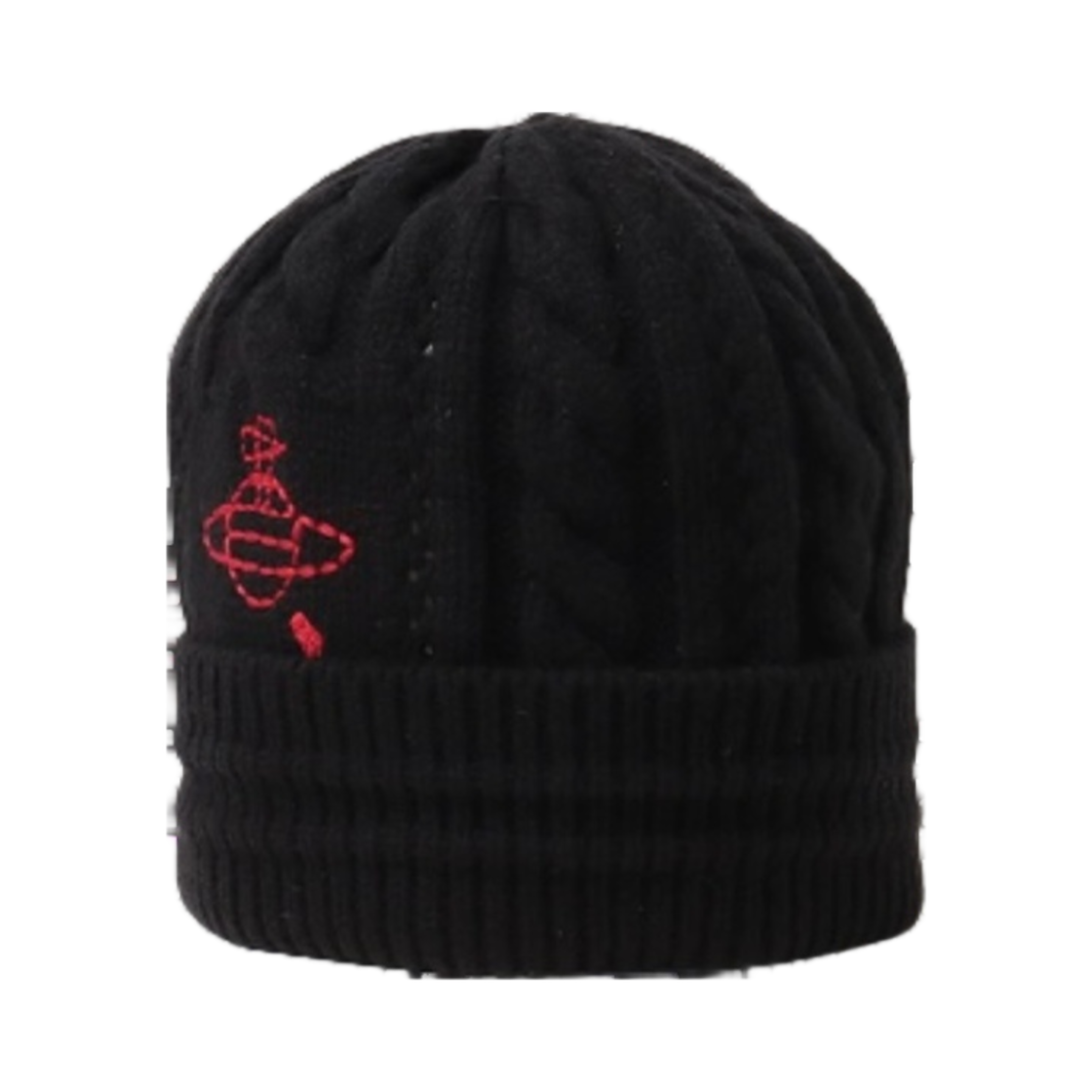 비비안 웨스트우드 케이블 니트 캡 블랙(Vivienne Westwood Cable Knit Cap Black) - 1