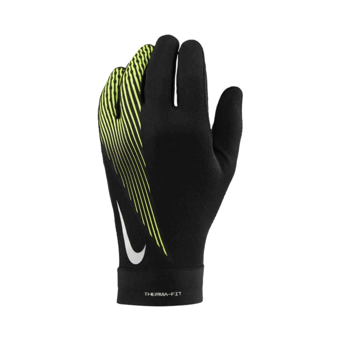 나이키 써마핏 아카데미 풋볼 글러브 블랙 볼트(Nike Therma-Fit Academy Football Gloves Black Volt)